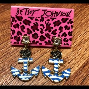 Betsey Johnson Anchor Earrings